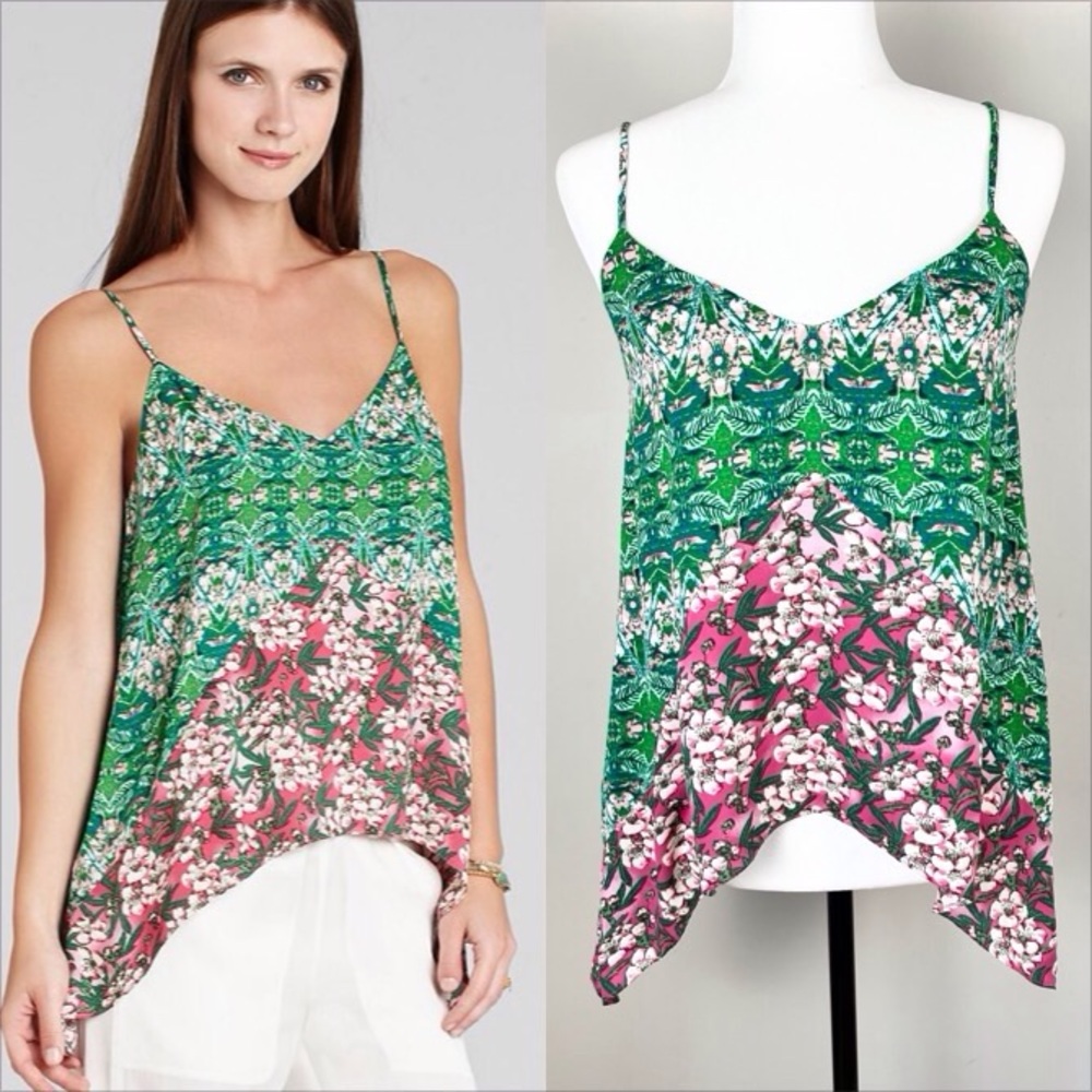 BCBGMaxAzria Cora Handkerchief Tank